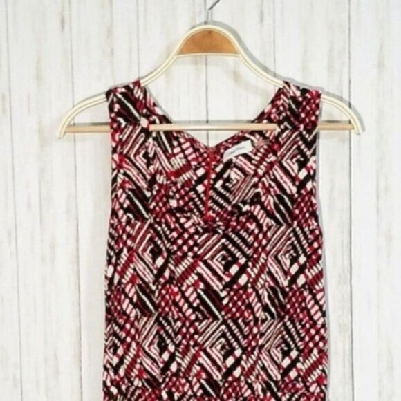 Calvin klein sleeveless geometric printed jumpsuit - Picture 1 of 5